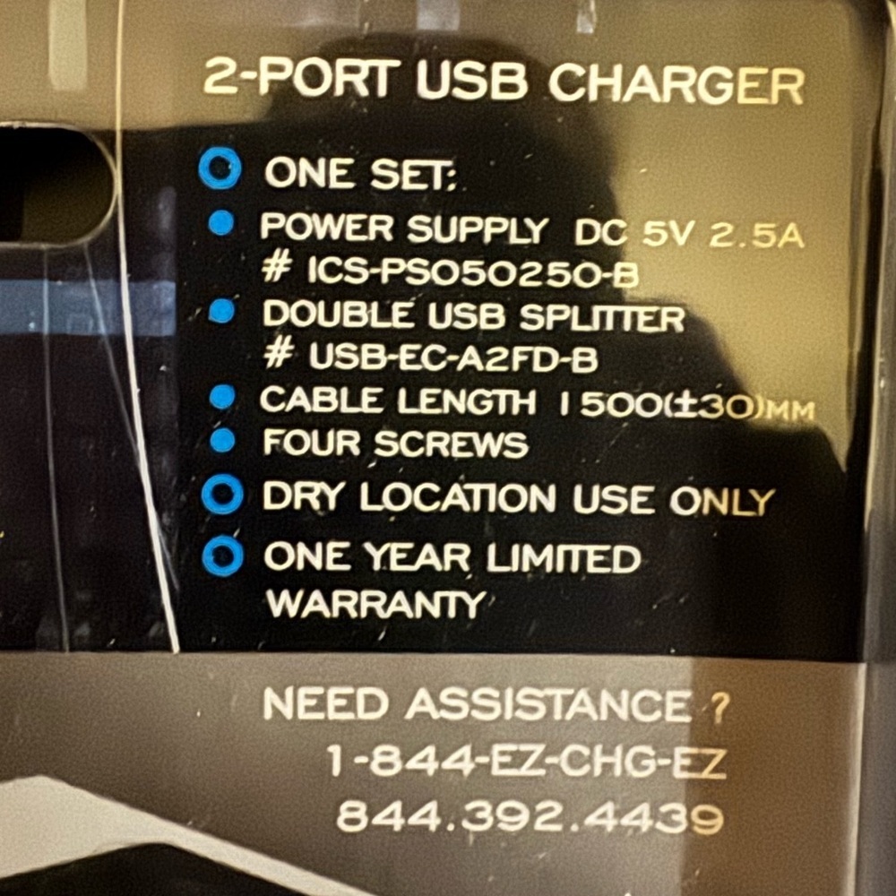 2 Port USB Charger EZ Collection Intelligent Charging System - Picture 4 of 6